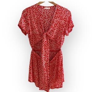 Romwe Self-Tie Cutout Romper